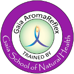 Reflexology Lymph Drainage and Aromareflex . Gaia badge and website link